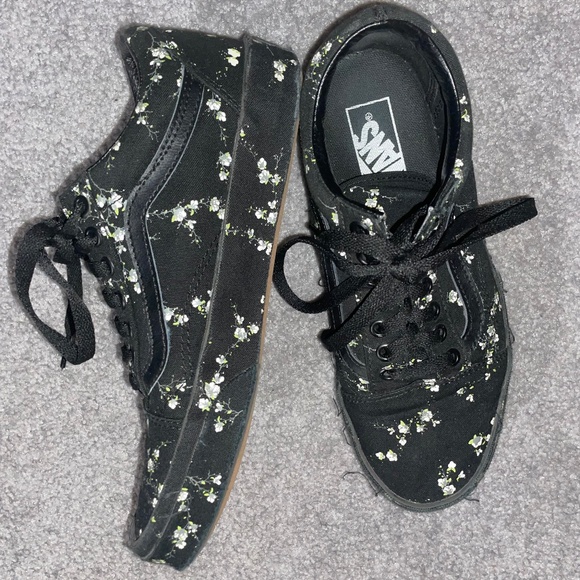 Shoes - floral print vans sneakers
